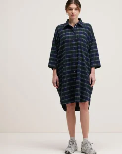Bellerose Robes|Robe Gladys à carreaux marine/vert
