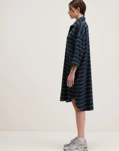 Bellerose Robes|Robe Gladys à carreaux marine/vert