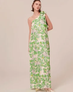 Tara Jarmon Robes|Robe imprimé à fleurs verte