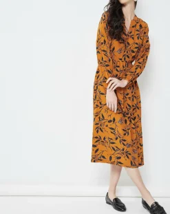 See u Soon Robes|Robe imprimée Beatrice caramel