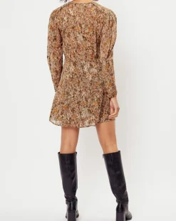 See u Soon Robes|Robe imprimée Alexa rose/marron