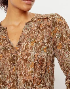 See u Soon Robes|Robe imprimée Alexa rose/marron