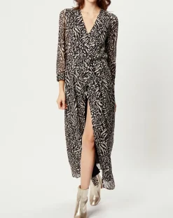 See u Soon Robes|Robe imprimée Alix noire