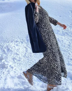 See u Soon Robes|Robe imprimée Alix noire