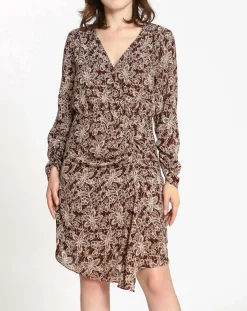 See u Soon Robes|Robe imprimée floral Luna bordeaux