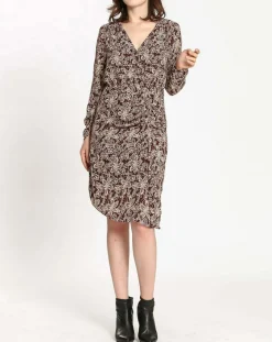 See u Soon Robes|Robe imprimée floral Luna bordeaux