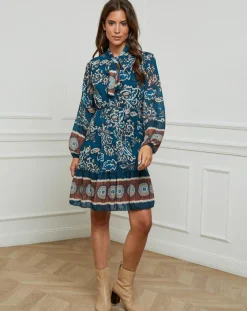 Alice & Charlotte Robes|Robe imprimée mi-longue Charlie canard