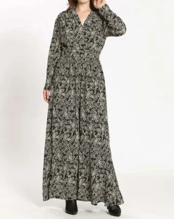 See u Soon Robes|Robe imprimée Noémie noire