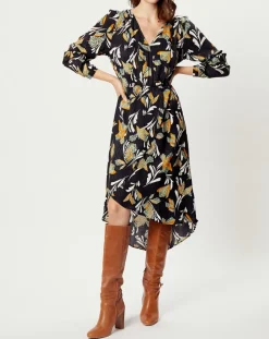 See u Soon Robes|Robe imprimée Solène noire