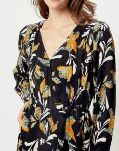 See u Soon Robes|Robe imprimée Solène noire