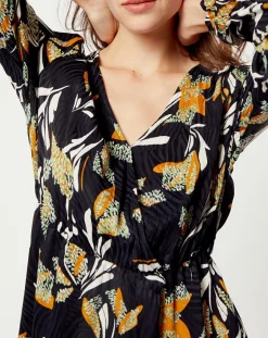 See u Soon Robes|Robe imprimée Solène noire