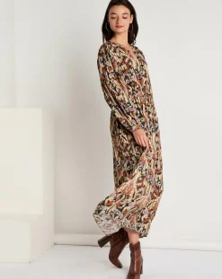 See u Soon Robes|Robe Iris imprimée brique/multicolore