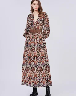 See u Soon Robes|Robe Iris imprimée brique/multicolore