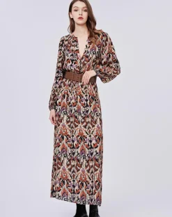 See u Soon Robes|Robe Iris imprimée brique/multicolore