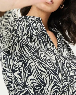 See u Soon Robes|Robe Jane imprimée noir/écru