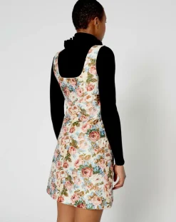 Manoush Robes|Robe Jardin d'Hiver print écru/multicolore