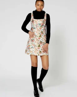 Manoush Robes|Robe Jardin d'Hiver print écru/multicolore