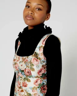 Manoush Robes|Robe Jardin d'Hiver print écru/multicolore