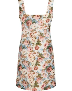 Manoush Robes|Robe Jardin d'Hiver print écru/multicolore