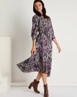 See u Soon Robes|Robe Kassandra imprimée marine