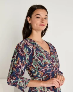 See u Soon Robes|Robe Kassandra imprimée marine