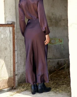 Lauren Vidal Robes|Robe Kimi raisin