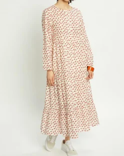 Harris Wilson Robes|Robe Laila à fleurs écru/groseille