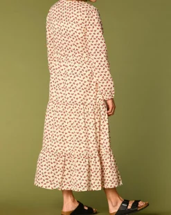 Harris Wilson Robes|Robe Laila à fleurs écru/groseille