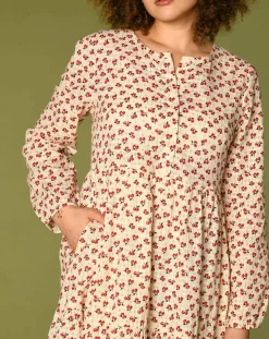 Harris Wilson Robes|Robe Laila à fleurs écru/groseille