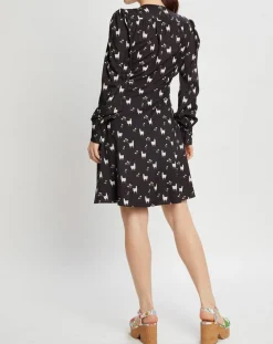 Manoush Robes|Robe Lama imprimée noire