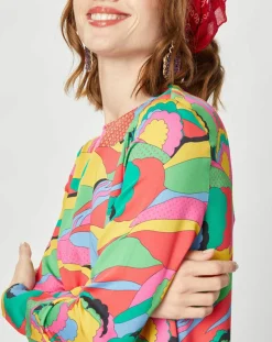 Manoush Robes|Robe longue Caftan Purple Country Pop fluo