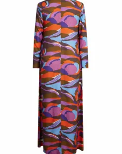 Manoush Robes|Robe longue Caftan Purple Country Pop lilas