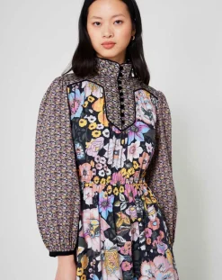 Manoush Robes|Robe longue Carnaby mix print