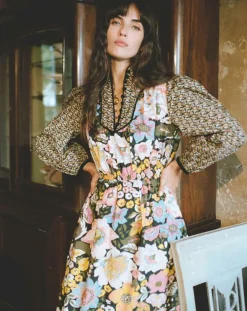 Manoush Robes|Robe longue Carnaby mix print