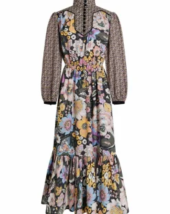 Manoush Robes|Robe longue Carnaby mix print