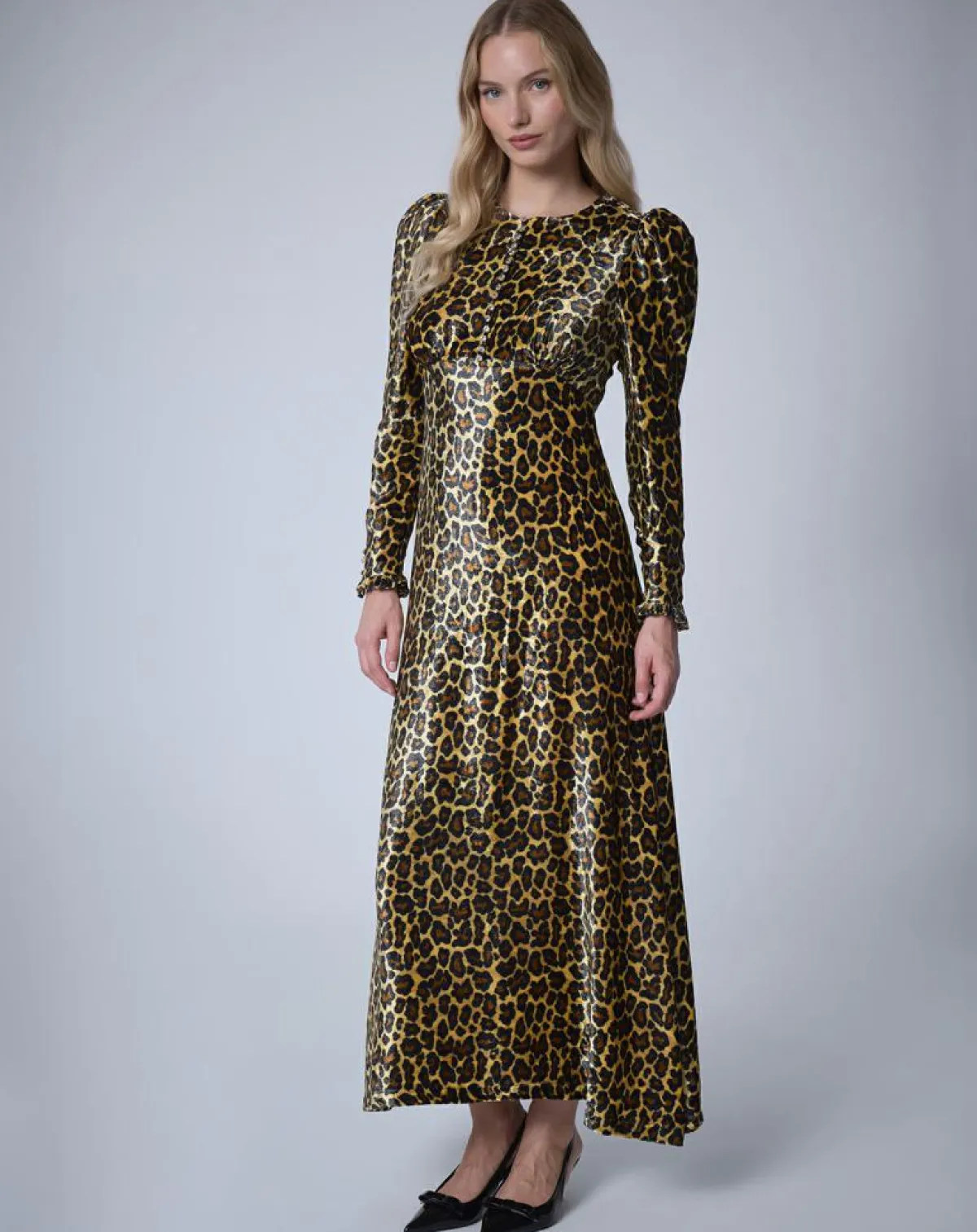 Manoush Robes|Robe longue en Velours Panther unique