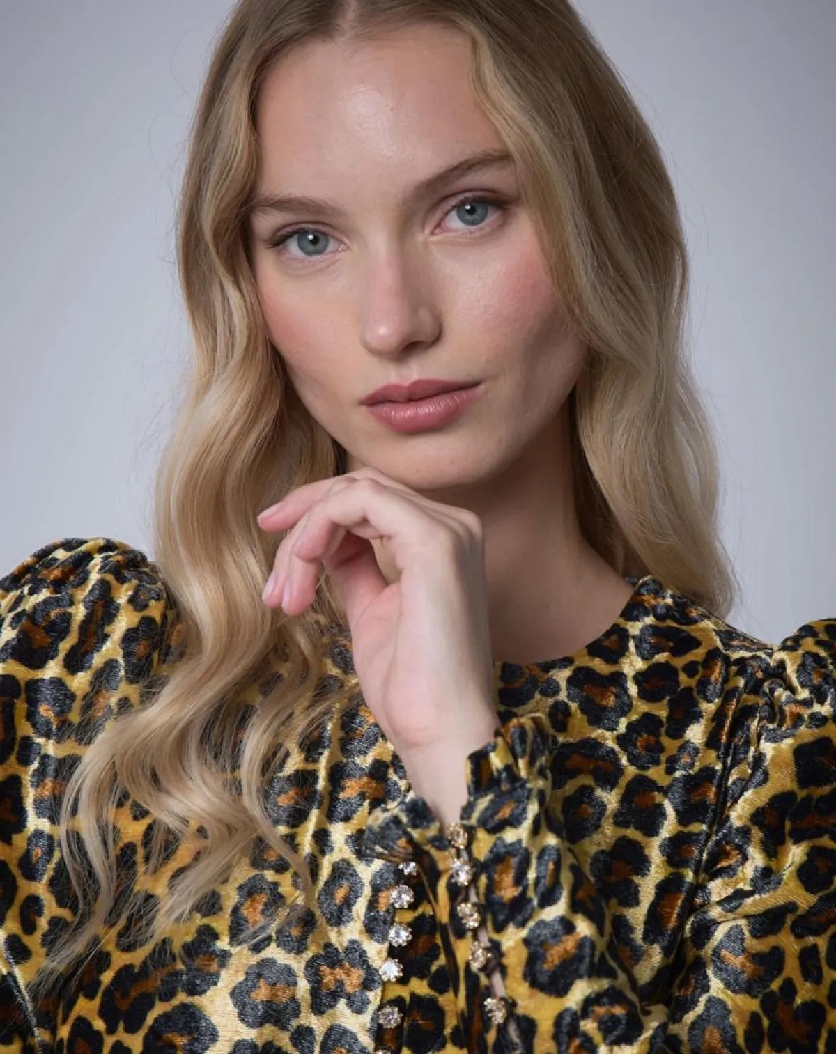 Manoush Robes|Robe longue en Velours Panther unique