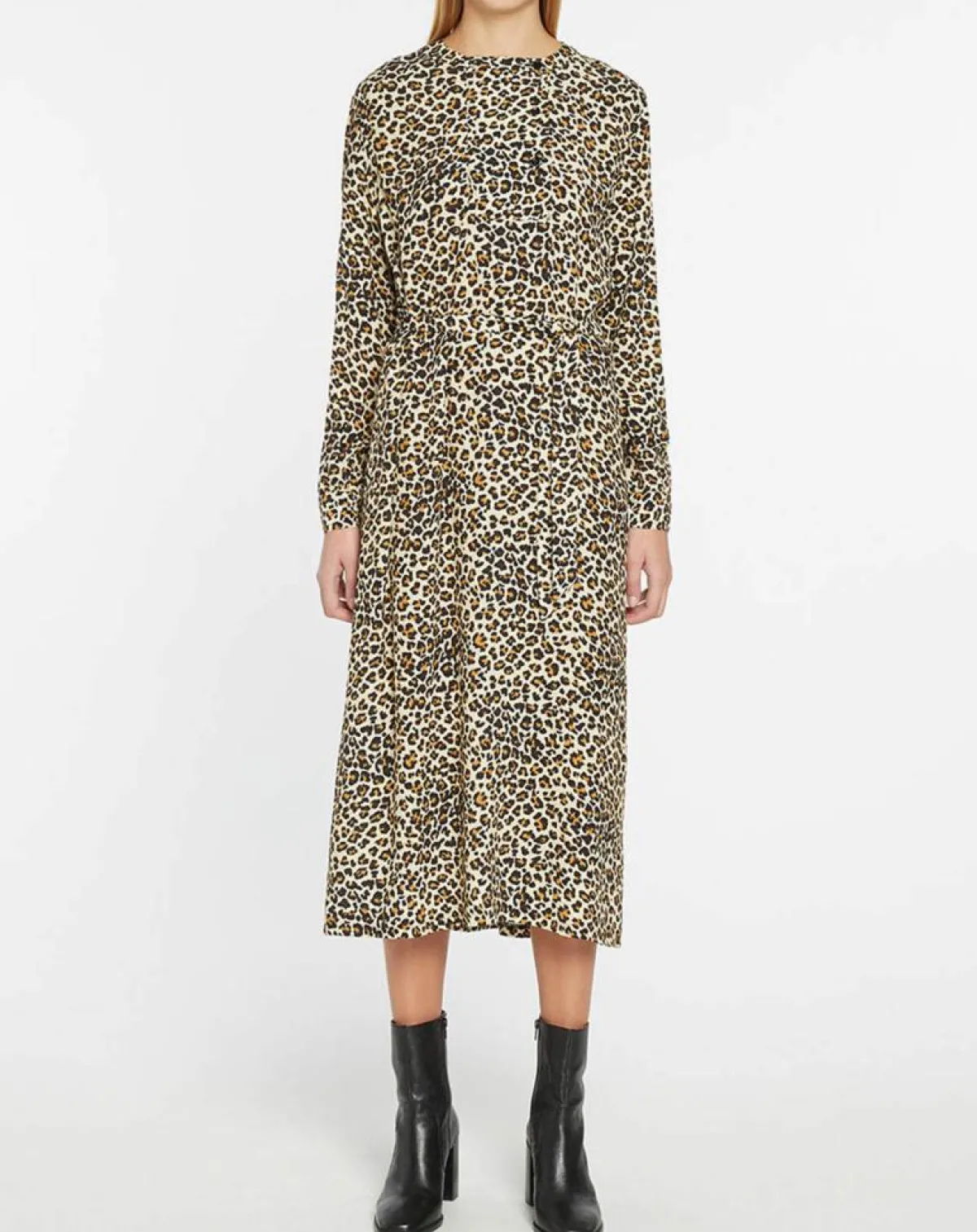 Galeries Lafayette Robes|Robe longue Gamba léopard noire