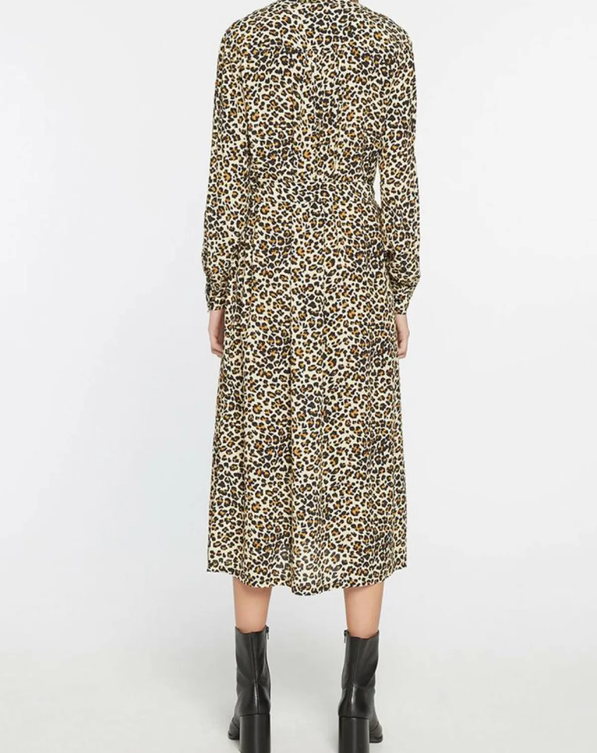 Galeries Lafayette Robes|Robe longue Gamba léopard noire