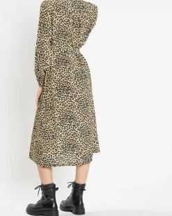 Galeries Lafayette Robes|Robe longue Gamba léopard noire