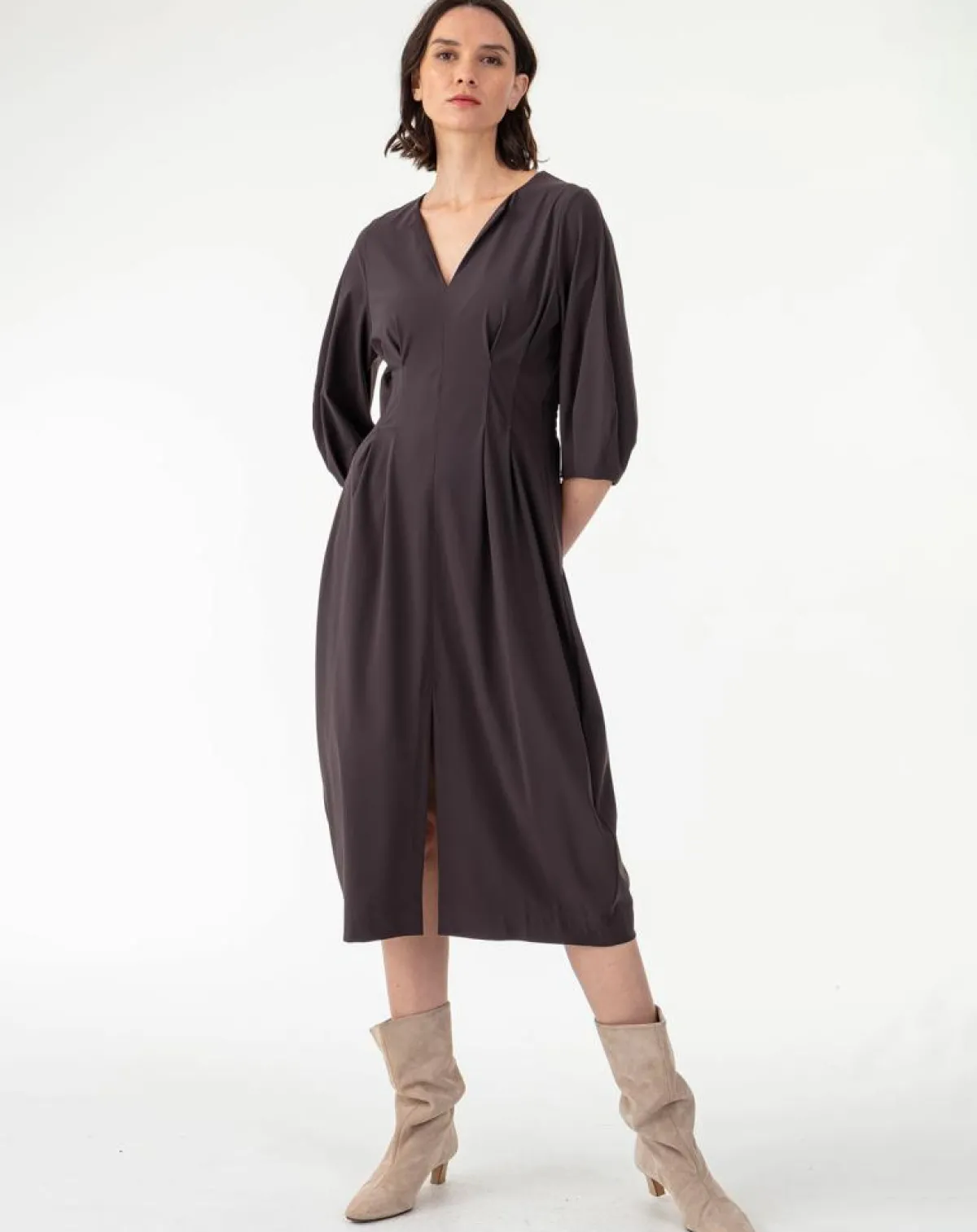 Indies Robes|Robe Longue Miranda choco