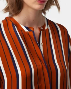 Chloé Stora Robes|Robe longue Roya à rayures rouille