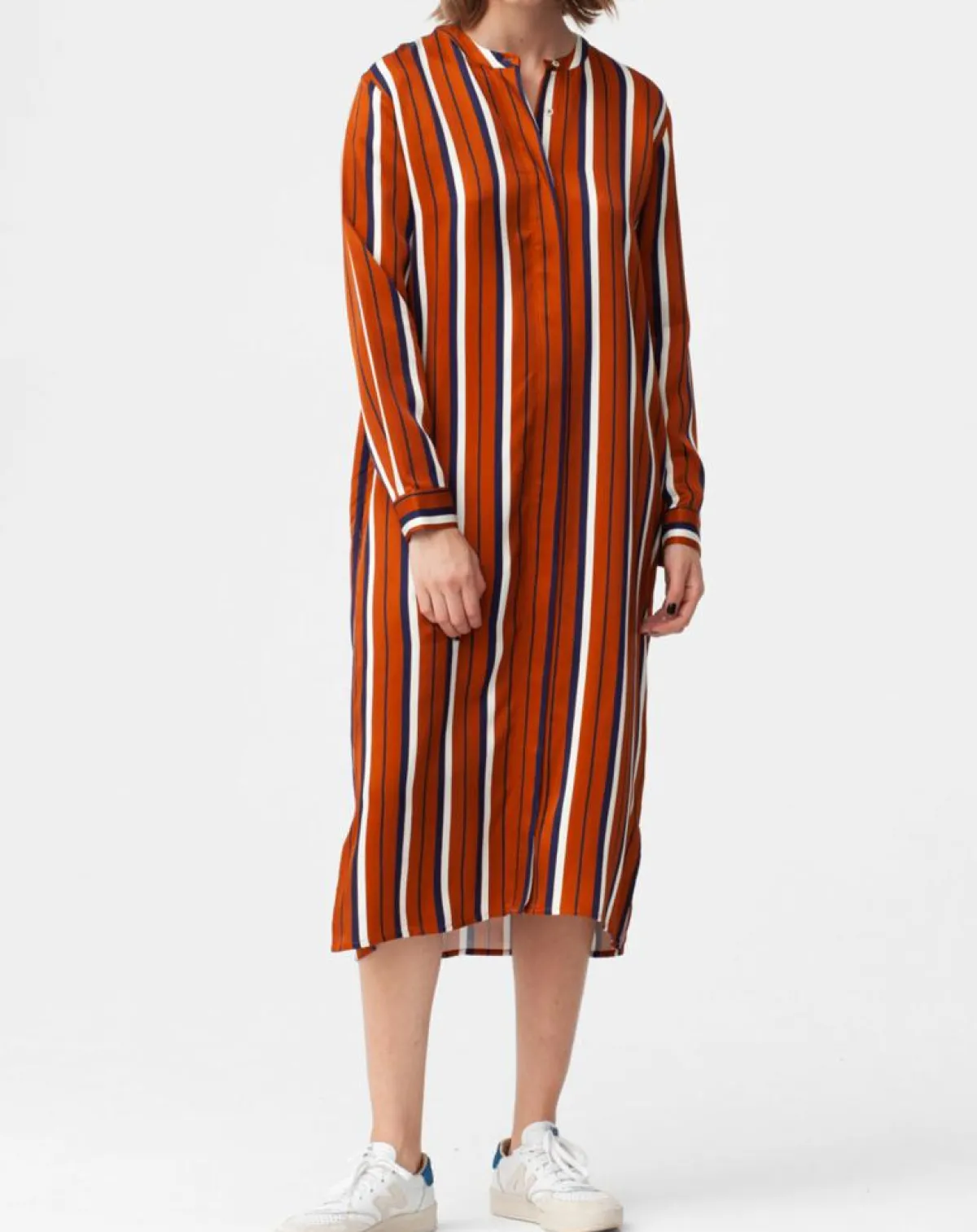 Chloé Stora Robes|Robe longue Roya à rayures rouille