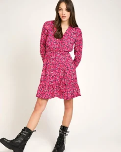 An'ge Robes|Robe Malta imprimée rose