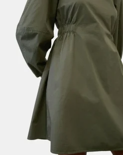 Marc O'Polo Robes|Robe manches ballons kaki