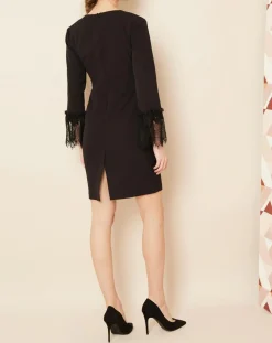 Hotel Particulier Robes|Robe manches en dentelle noire