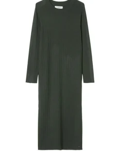 Marc O'Polo Robes|Robe manches longues Col Rond Maille Milano vert foncé