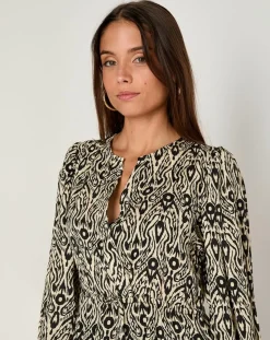 See u Soon Robes|Robe Mariam imprimée noire