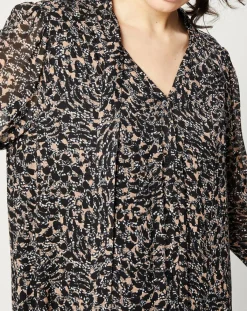 Esprit Robes|Robe maxi fluide imprimée noire