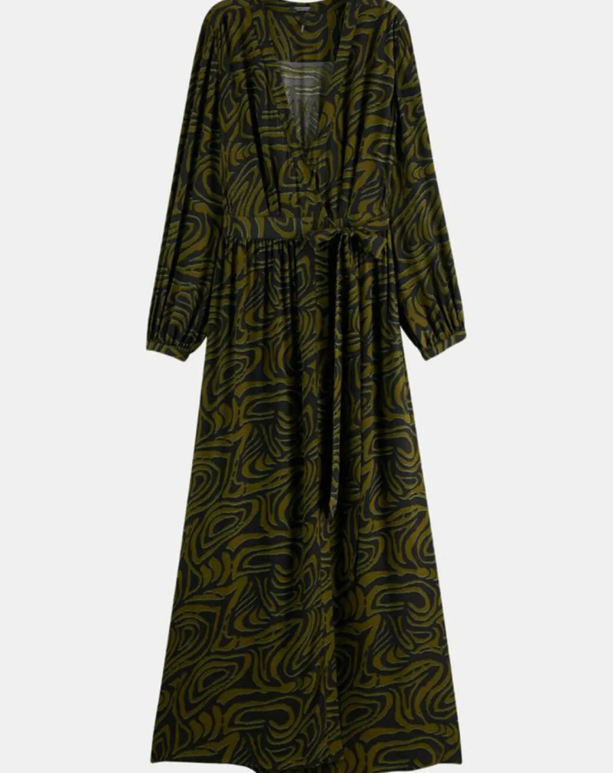Scotch & Soda Robes|Robe Maxi Print Zèbre noir/vert